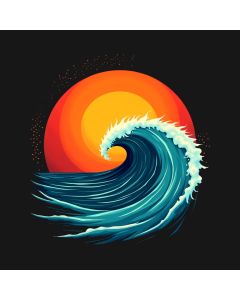 Sunset Waves: A Dance Of Fire And Ocean Currents