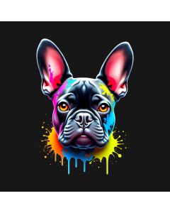 French Bulldog: Neon Dreams In A Vivid Palette