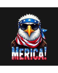Text: Merica. The Patriotic Eagle’S Cool Rebellion