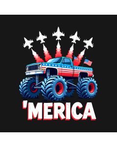 Freedom Roars: Stars, Stripes, And Thunderous Skies