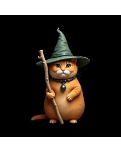 Whiskered Wizard In A Forest Of Dreams