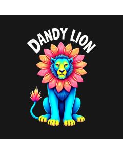 Dandy Lion: A Regal Canvas Of Neon Wilderness