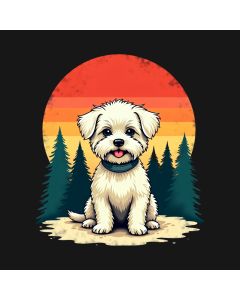 Sunset Whisper: The Friendly Forest Pup'S Evening Adventure