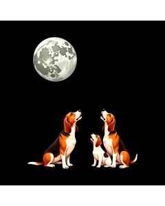 Moonlit Serenade: A Canine Chorus Under Lunar Light